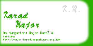 karad major business card
